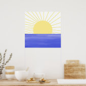 moderne abstracte kunst poster (Keuken)