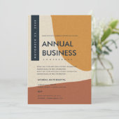 MODERNE ABSTRACTE KUNST ROEST ORANJE CONFERENTIE E KAART (Staand voorkant)