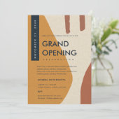 MODERNE ABSTRACTE KUNST ROEST ORANJE GRAND OPENING KAART (Staand voorkant)