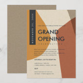 MODERNE ABSTRACTE KUNST ROEST ORANJE GRAND OPENING KAART (Voorkant / Achterkant)