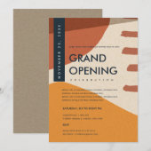 MODERNE ABSTRACTE KUNST ROEST ORANJE GRAND OPENING KAART (Voorkant / Achterkant)