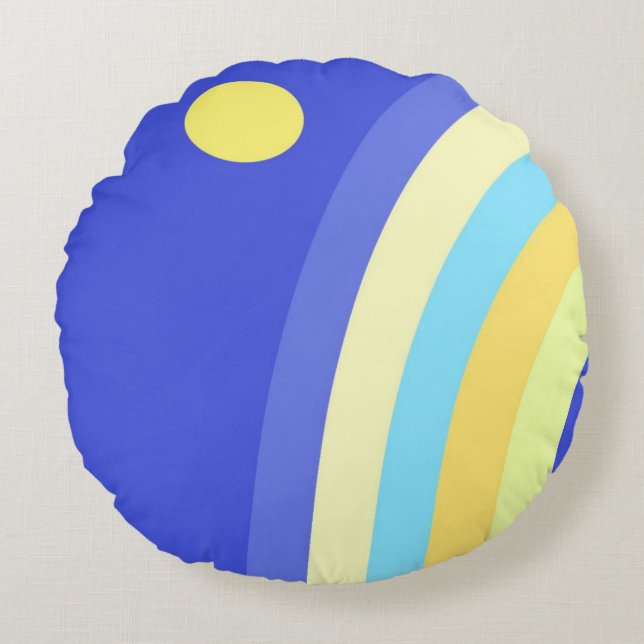 moderne abstracte kunst rond kussen (Voorkant)