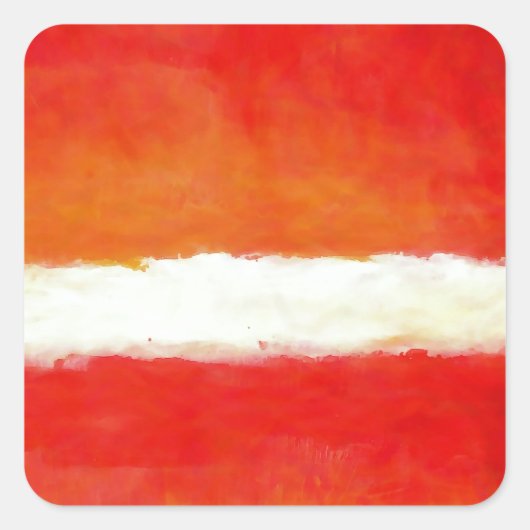 Moderne Abstracte kunst - Rothko Style Vierkante Sticker (Voorkant)