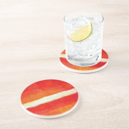 Moderne Abstracte kunst - Rothko Style Zandsteen Onderzetter (Zijkant)