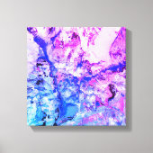 Moderne Abstracte kunst Roze Blauw Paars Wit Canvas Afdruk (Voorkant)