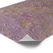 Moderne Abstracte kunst roze gele groene rendie Poster (Hoek)