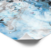 Moderne Abstracte kunst roze zwart-wit rendy Perfect Poster (Hoek)