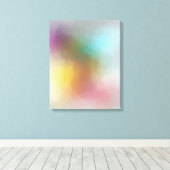 Moderne Abstracte Kunst Trendy Rood Geel Blauw Paa Canvas Afdruk (Insitu (Houten vloer))