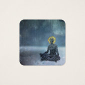 Moderne abstracte kunst vierkante visitekaartjes (Achterkant)