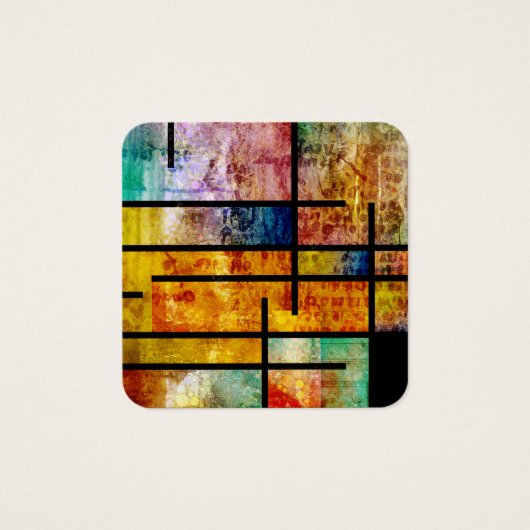 Moderne abstracte kunst vierkante visitekaartjes (Voorkant)