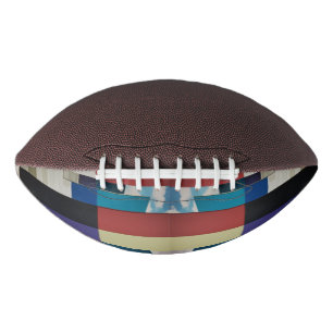 Moderne abstracte kunst voetbal met kleurblokken i american football