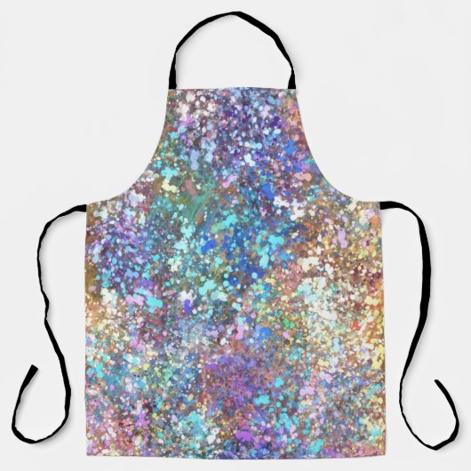 Moderne Abstracte kunstschilfklieren en splatters Schort (Voorkant)