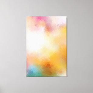 Moderne Abstracte kunstwerken Blauw groen geel roo Canvas Afdruk