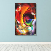 moderne abstracte kunstwerken serdar hizli canvas afdruk (Insitu (Houten vloer))