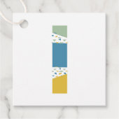 Moderne Abstracte L-monogram op maat Bedankjes Labels (Voorkant)