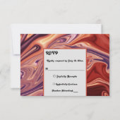 Moderne Abstracte laedolie Minimale bruiloft RSVP Kaartje (Voorkant)