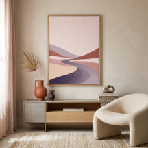 Moderne Abstracte Landschap Muurkunst voor de Woon