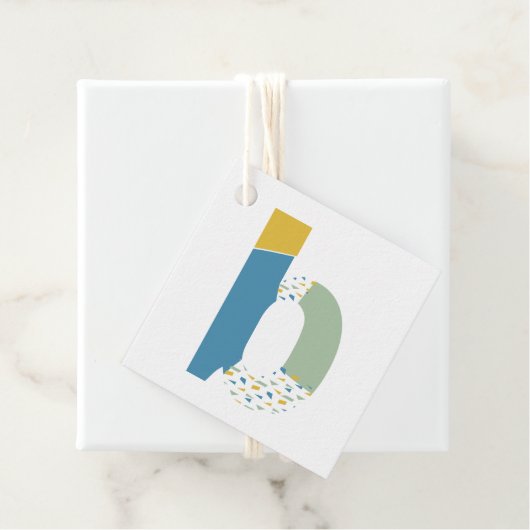 Moderne Abstracte Letter B Monogram Persoonlijk Bedankjes Labels (In situ)