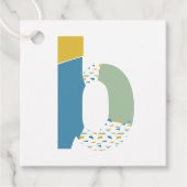 Moderne Abstracte Letter B Monogram Persoonlijk Bedankjes Labels (Voorkant)