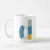 Moderne Abstracte letter D Monogram Initiaal Koffiemok (Links)