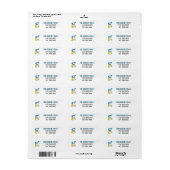 Moderne Abstracte letter G Monogram Initiaal Adres Etiket (Full Sheet)