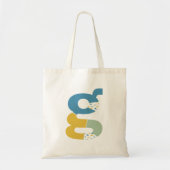 Moderne Abstracte letter G Monogram Initiaal Tote Bag (Voorkant)