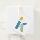 Moderne Abstracte Letter K Monogram Persoonlijk Bedankjes Labels (In situ)