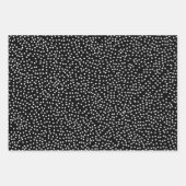 Moderne Abstracte Leuke Polka Dot Zwart-wit Inpakpapier Vel (Voorkant 3)