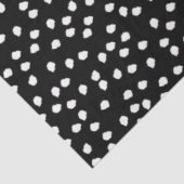 Moderne Abstracte Leuke Polka Dot Zwart-wit Tissuepapier (Detail)