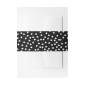 Moderne Abstracte Leuke Polka Dot Zwart-wit Uitnodigingen Wikkel (Voorkant Voorbeeld)