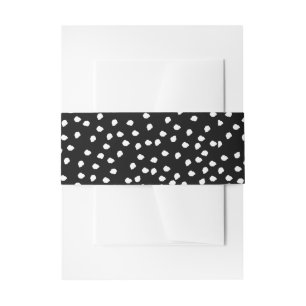 Moderne Abstracte Leuke Polka Dot Zwart-wit Uitnodigingen Wikkel