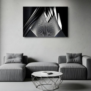 Moderne Abstracte Lijnen 3D Architectuur Poster