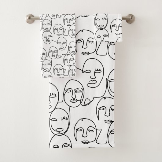 Moderne Abstracte lijnen tegenover doorlopende lij Bad Handdoek (Insitu)