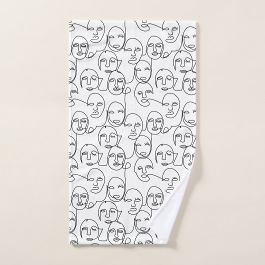 Moderne Abstracte lijnen tegenover doorlopende lij Bad Handdoek (Handdoek)