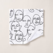 Moderne Abstracte lijnen tegenover doorlopende lij Bad Handdoek (Wasdoekje)