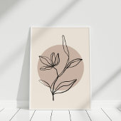 Moderne Abstracte lijnenventilator Poster