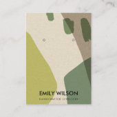 MODERNE ABSTRACTE LIME GROENE KUNST OORBEL DISPLAY VISITEKAARTJE (Voorkant)