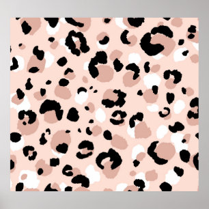 Moderne Abstracte luipaard Dierenprint Poster