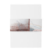 Moderne Abstracte maanlicht Navy Blue Wedding Uitnodigingen Wikkel (Achterkant Voorbeeld)