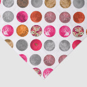 Moderne Abstracte Magenta Oranje Geo bollen Tissuepapier (Detail)