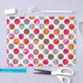 Moderne Abstracte Magenta Oranje Geo bollen Tissuepapier (Craft)