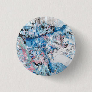 Moderne Abstracte marmer Kijk roze Blauw Paars Ronde Button 3,2 Cm
