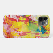 Moderne Abstracte marmer Kijk roze rood geel blauw Case-Mate iPhone Case (Achterkant (horizontaal))