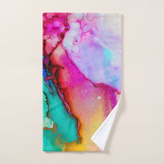 Moderne Abstracte marmer Waterverf ontwerp Bad Handdoek (Handdoek)