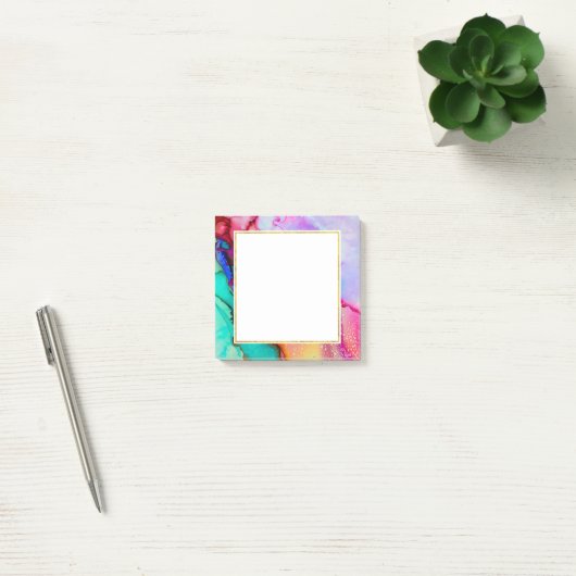 Moderne Abstracte marmer Waterverf ontwerp Post-it® Notes (Kantoor)