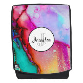 Moderne Abstracte marmer Waterverf ontwerp Rugtassen (Voorkant)