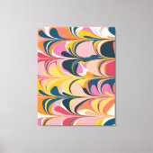 Moderne Abstracte marmer wervelkolom in roze en ge Canvas Afdruk (Voorkant)