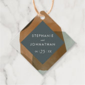 Moderne Abstracte minimalistische bruiloft gunst L Bedankjes Labels (Voorkant)