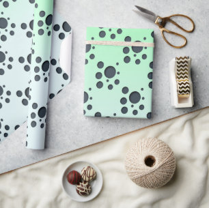 Moderne Abstracte Mintgroene Papierknip Patroon Cadeaupapier