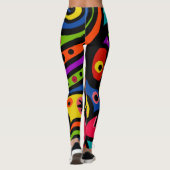 Moderne Abstracte multi-kleur Leggings (Achterkant)
